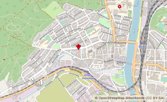 Olten - Kartenausschnitt - © OpenStreetMap-Mitwirkende (CC BY-SA)